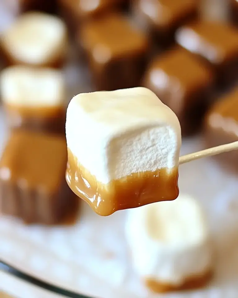Homemade Dark Chocolate Salted Caramel Dipped Marshmallows photo