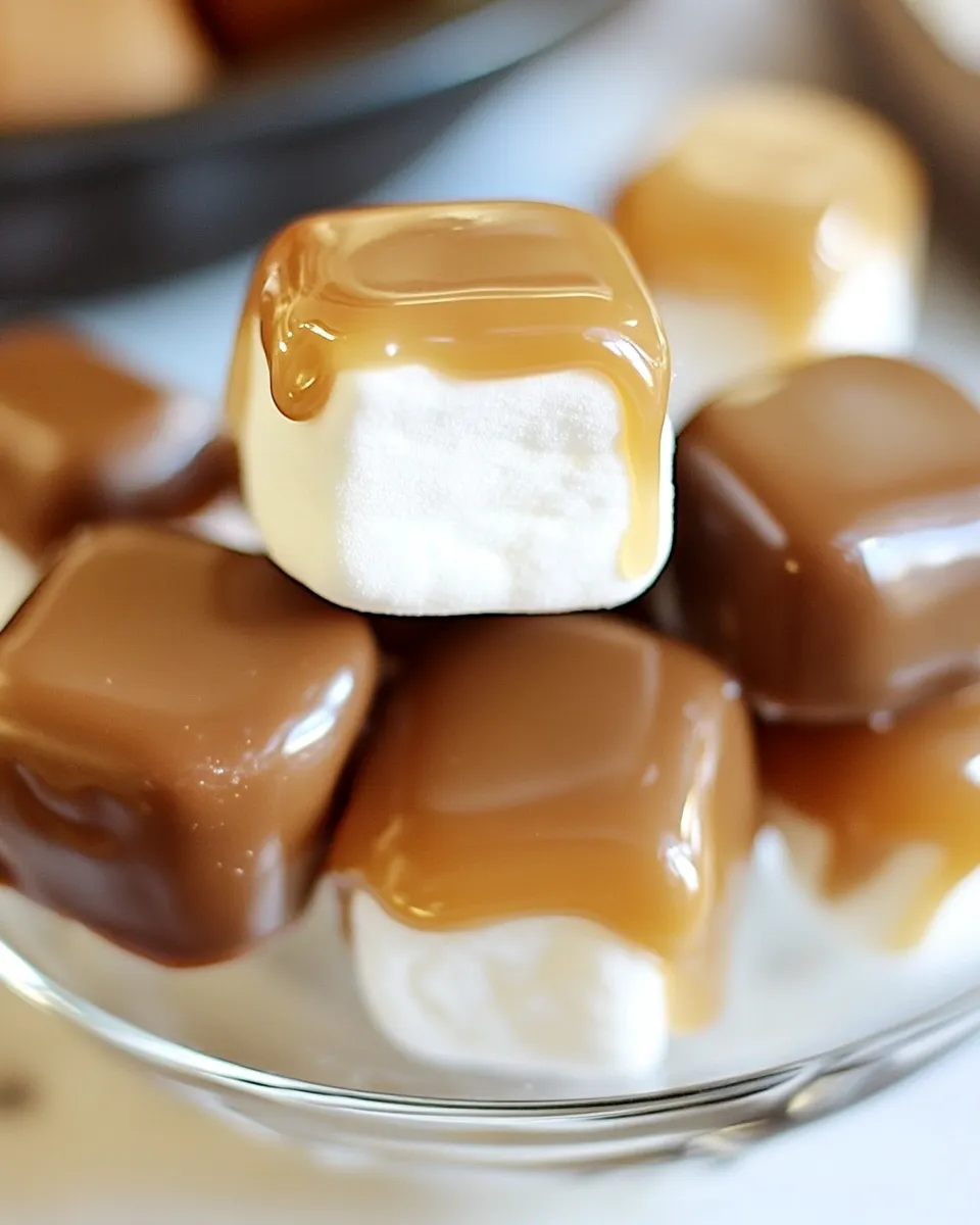 Easy Dark Chocolate Salted Caramel Dipped Marshmallows recipe photo