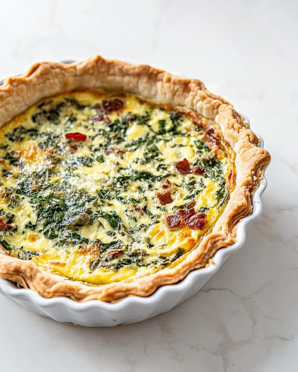 Easy Deep Dish Vegetarian Quiche recipe photo