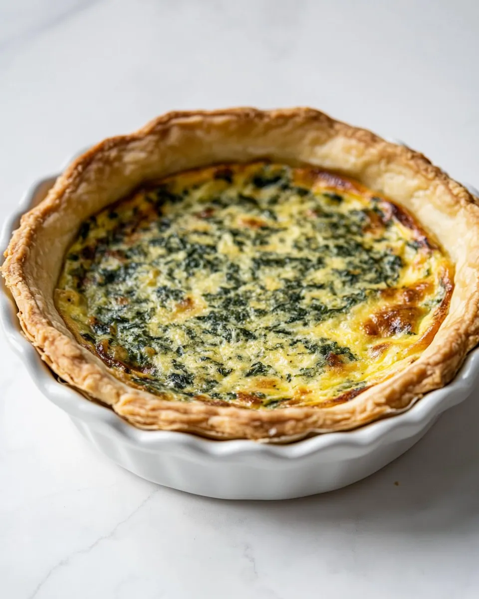 Delicious Deep Dish Vegetarian Quiche shot
