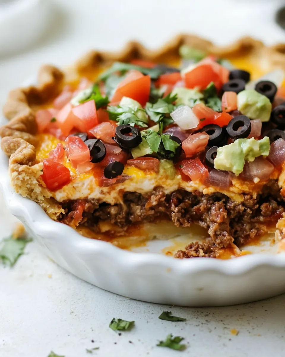 Delicious Delicious Taco Pie shot