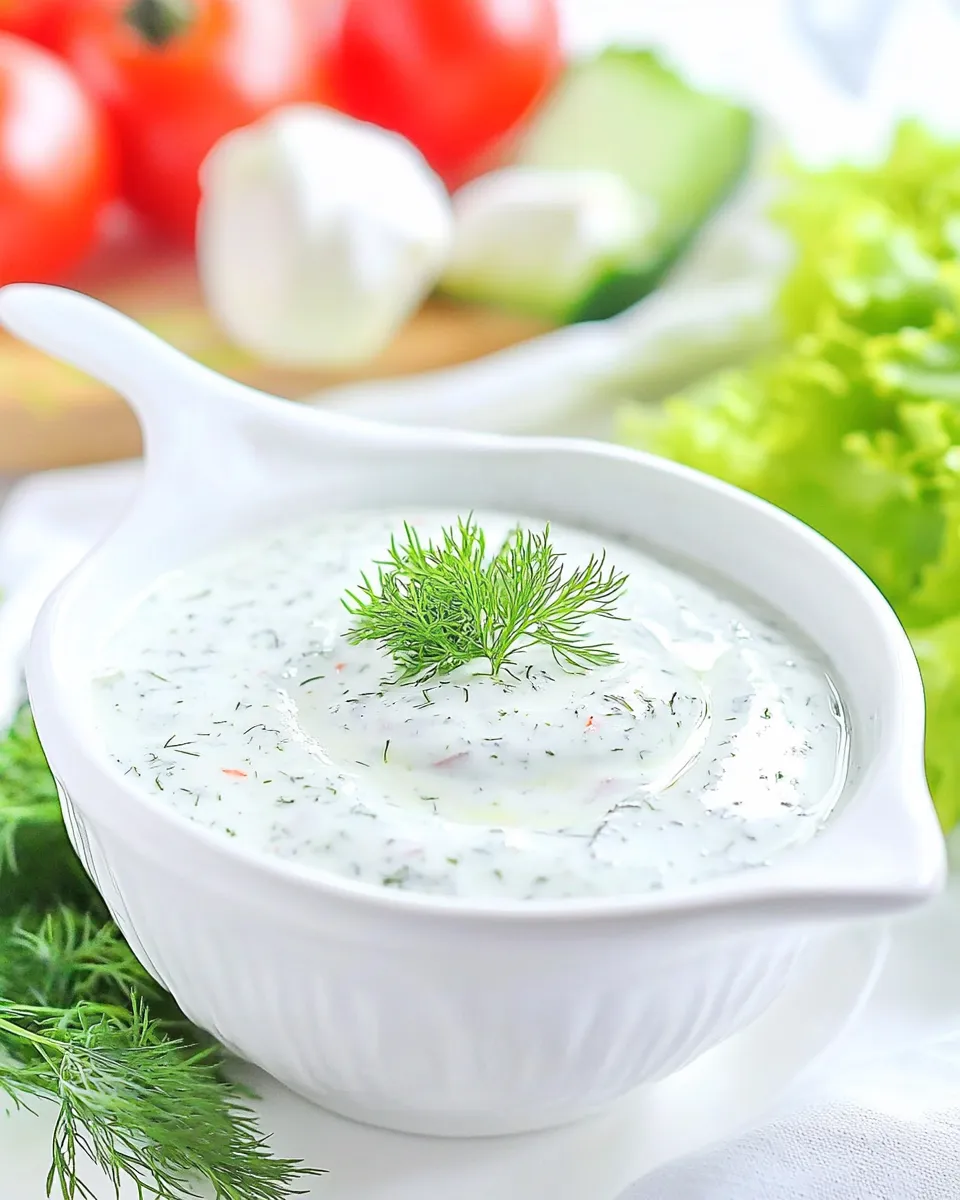 Delicious Dill Salad Dressing shot