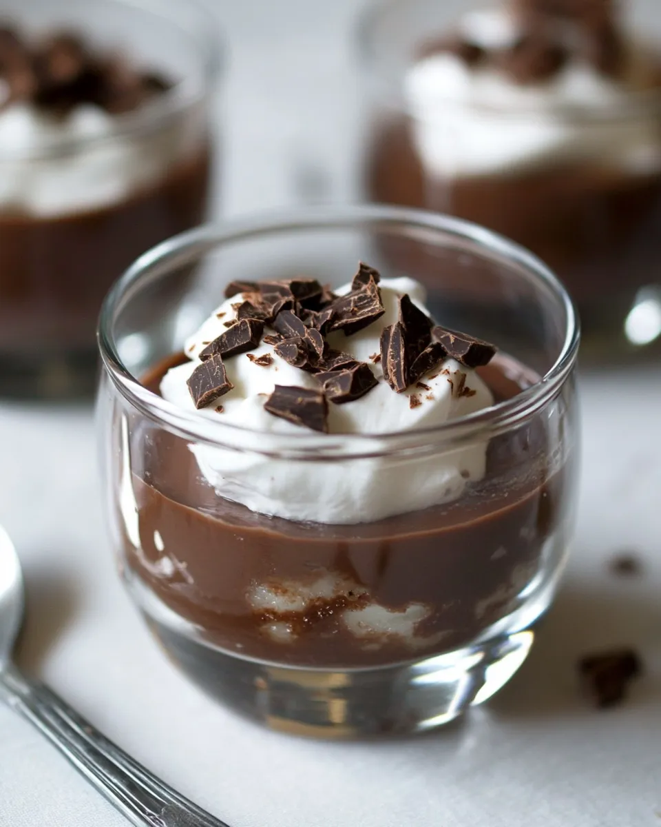 Delicious Double Chocolate Pudding with Caramelized Cocoa Nibs image