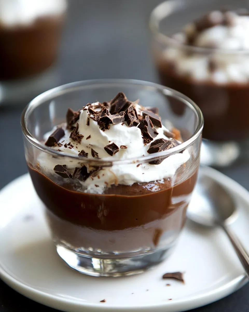 Easy Double Chocolate Pudding with Caramelized Cocoa Nibs recipe photo