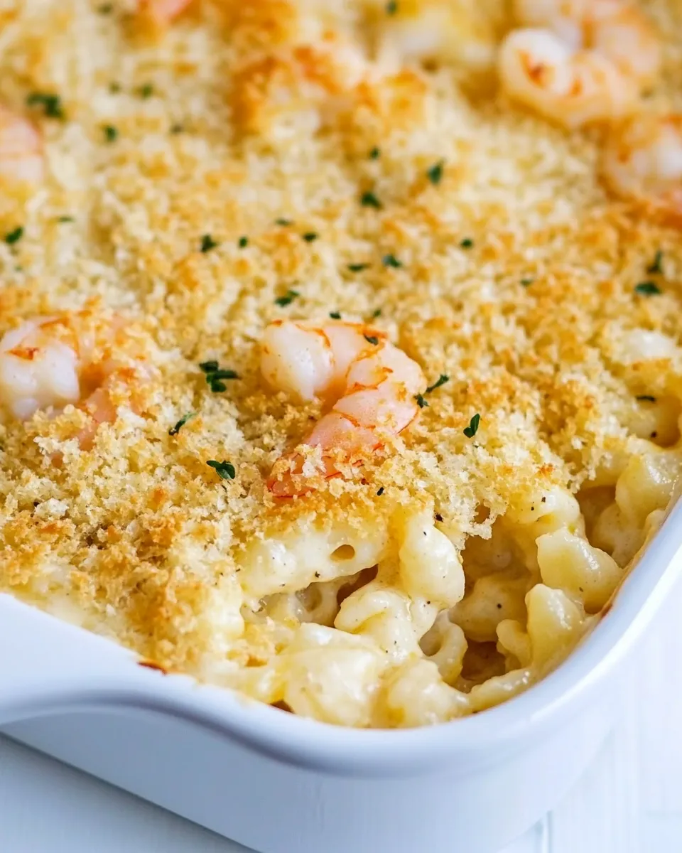 Classic Easy Baked Shrimp Mac and Cheese image