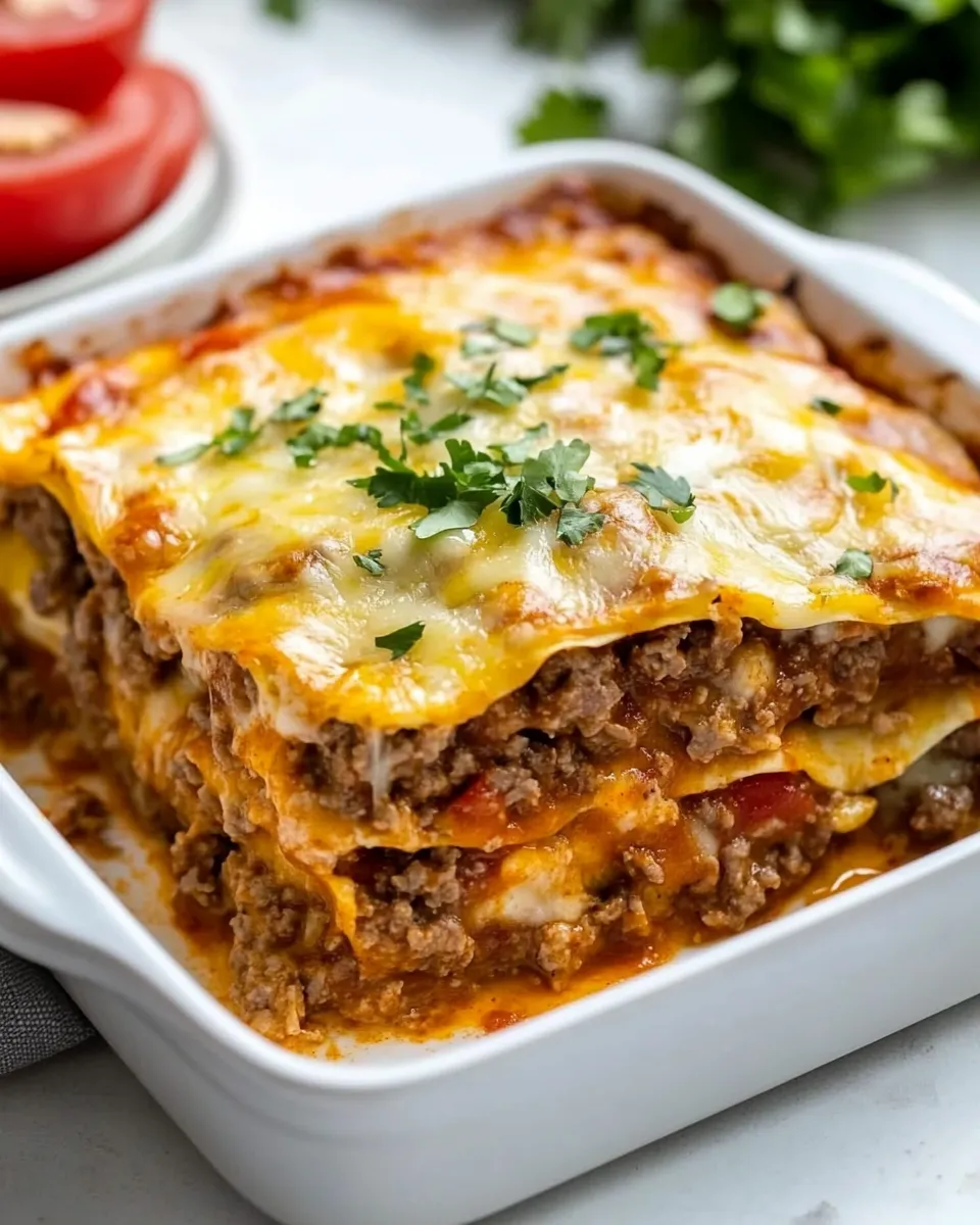 Quick Easy Beef Enchilada Casserole recipe photo