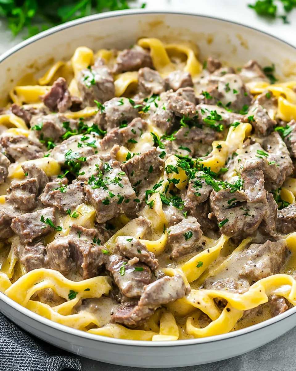 Quick Easy Beef Stroganoff Recipe dish photo