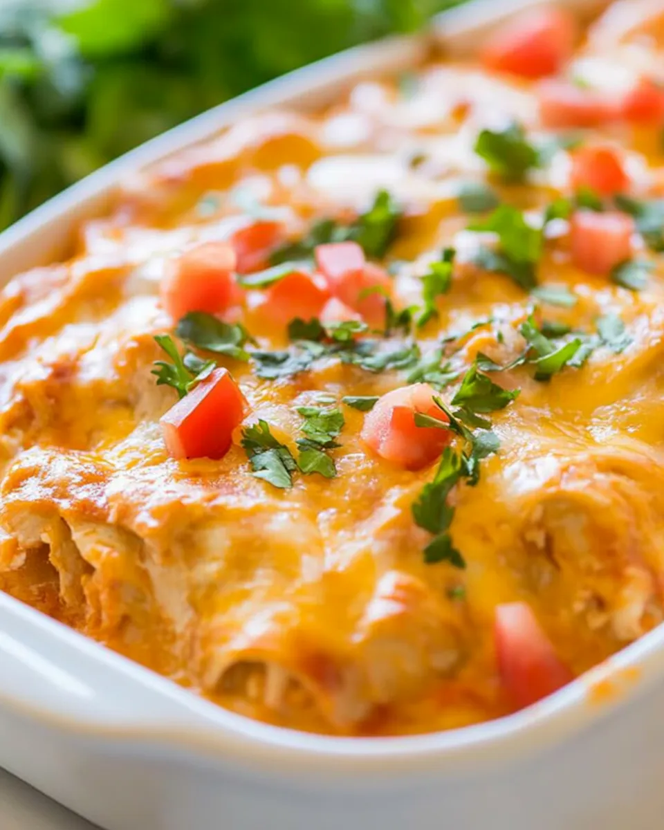 Delicious Easy Chicken Enchilada Bake recipe photo