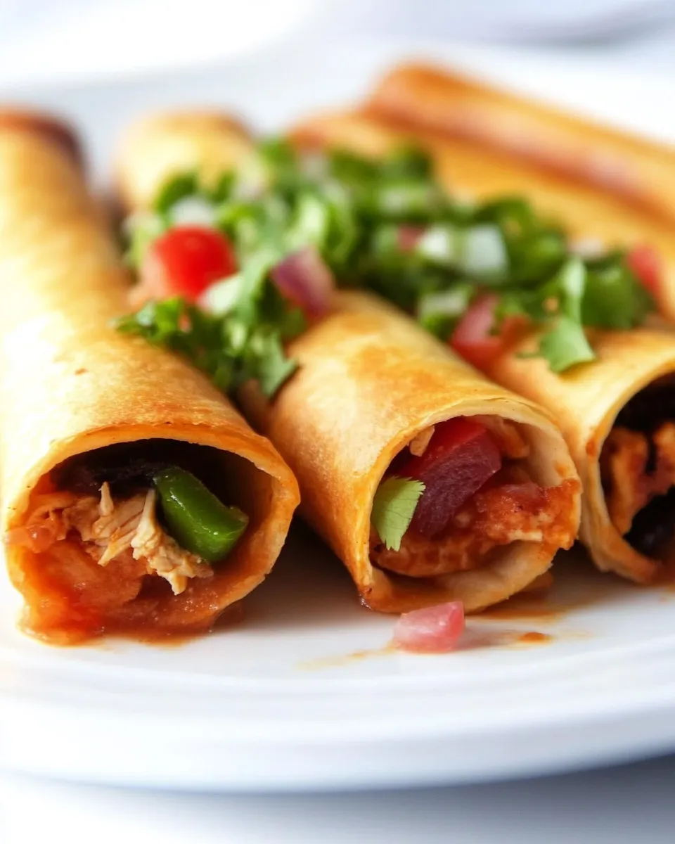 Quick Easy Chicken Flautas Recipe dish photo