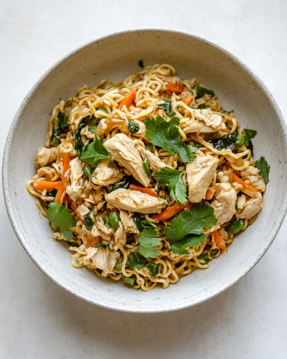Quick Easy Chicken Ramen Stir-Fry shot