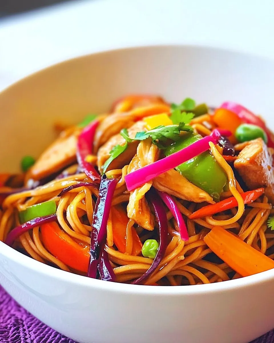 Homemade Easy Chicken Stir Fry Noodles Recipe photo