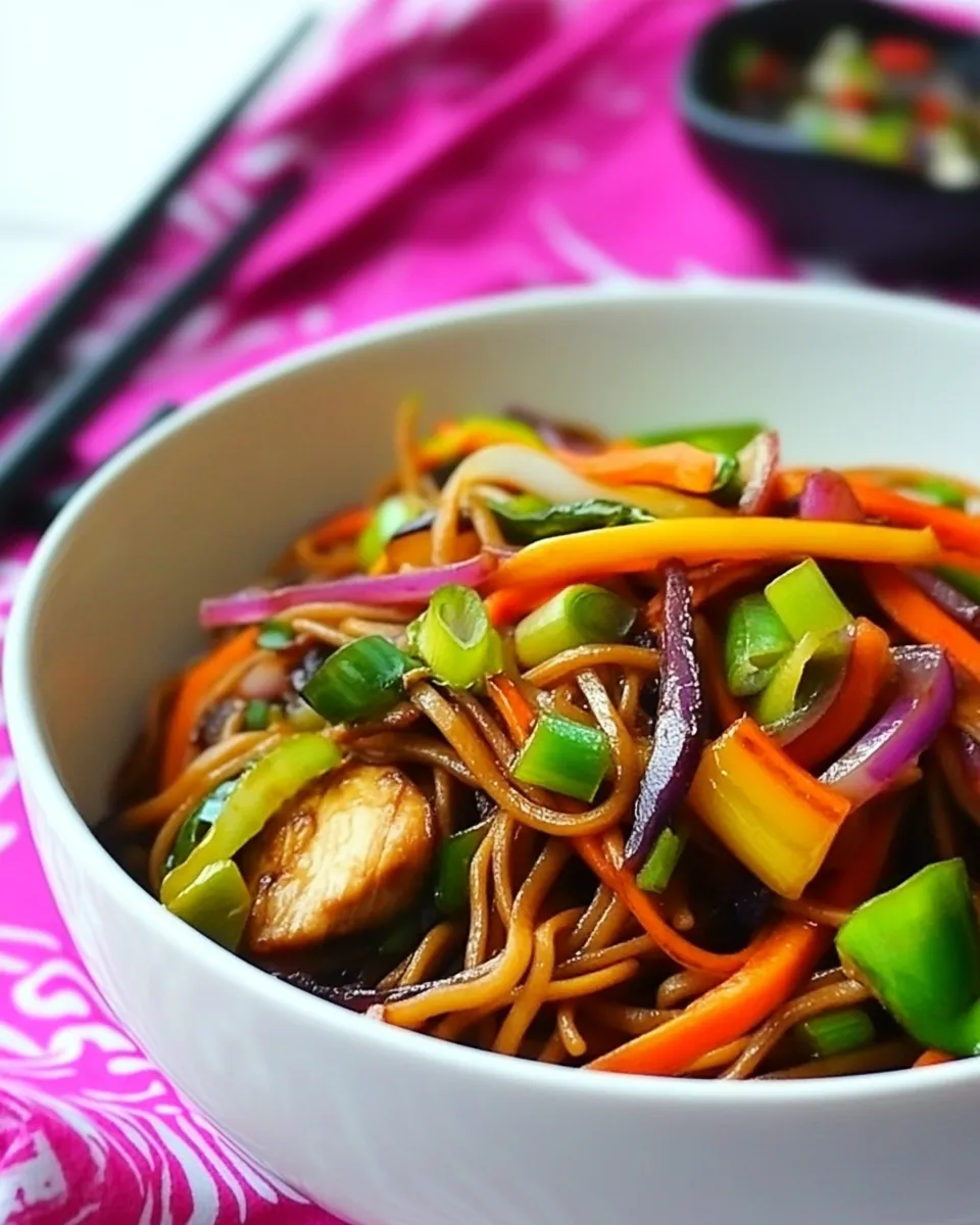 Classic Easy Chicken Stir Fry Noodles Recipe image