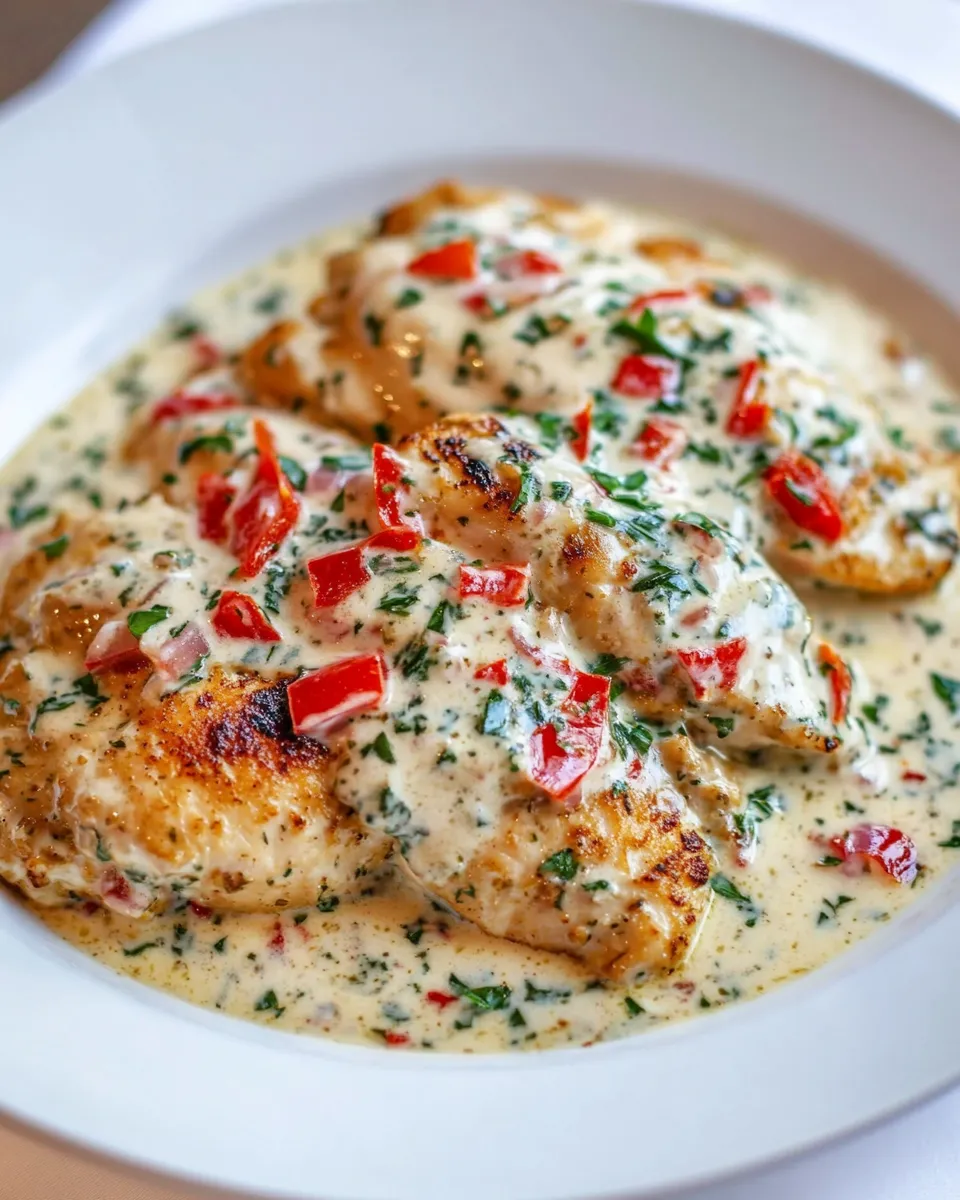 Quick Easy Chicken in Cream Sauce for Two shot