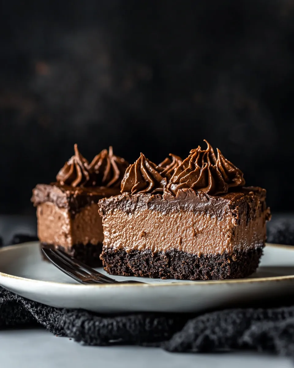 Classic Easy Chocolate Cheesecake Bars image