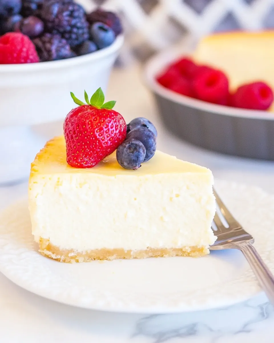 Quick Easy Cottage Cheese Cheesecake Recipe (keto, low carb) recipe image