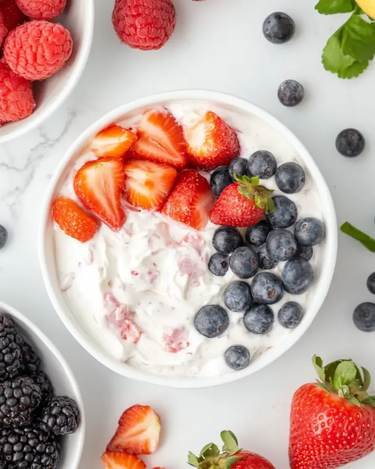 Homemade Easy Cream Cheese Fruit Dip (Made In 10 Minutes!) photo
