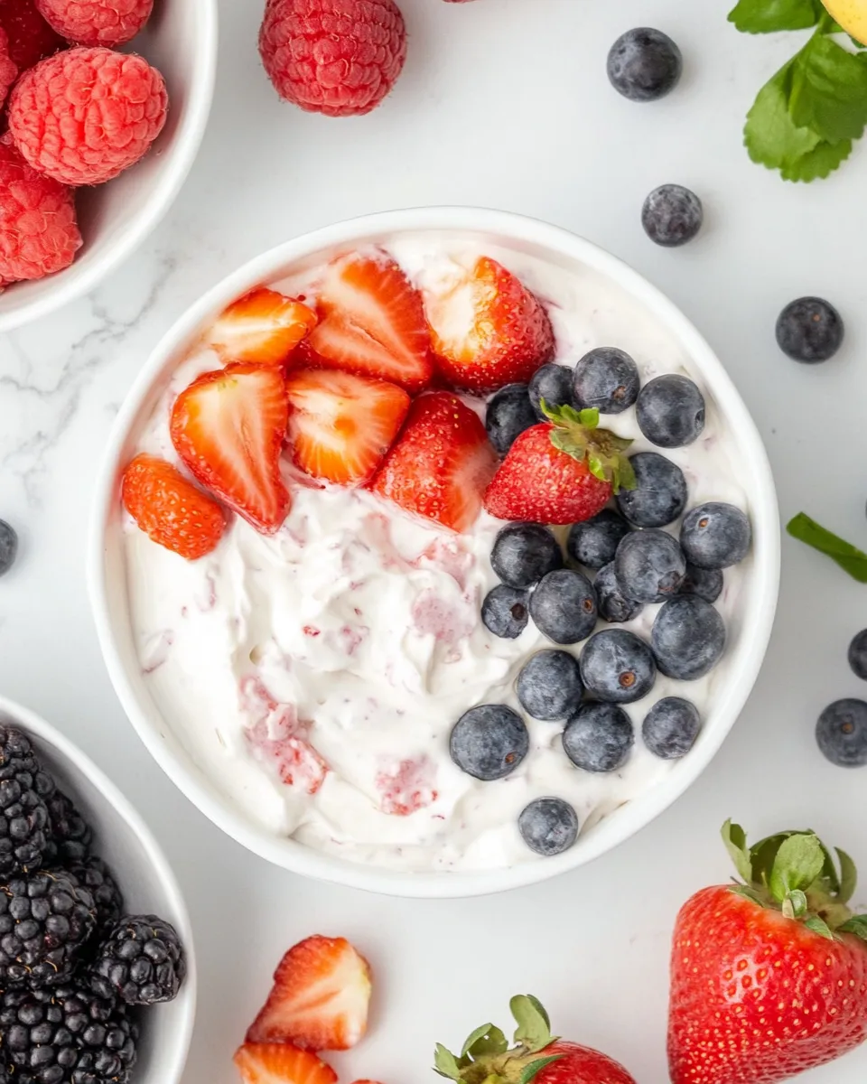 Homemade Easy Cream Cheese Fruit Dip (Made In 10 Minutes!) photo
