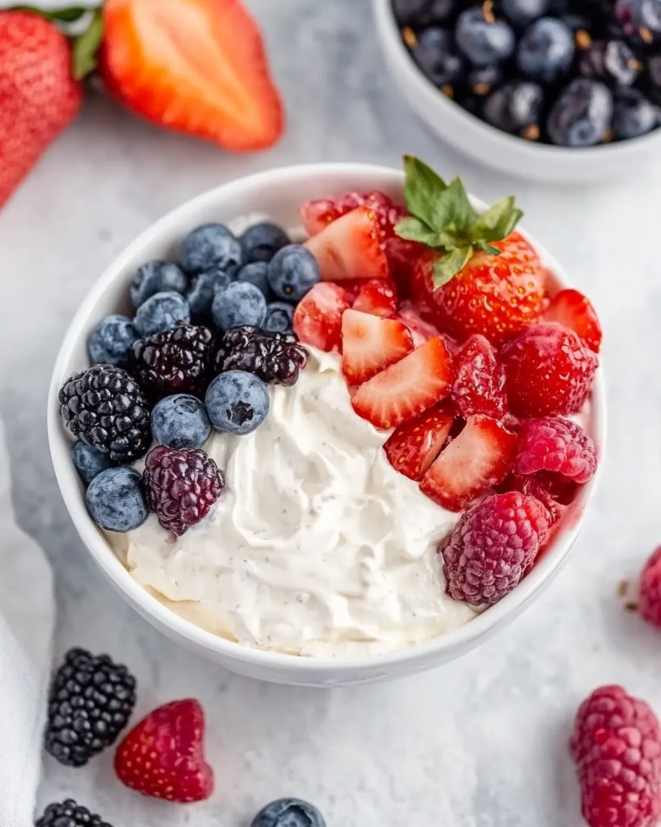 Delicious Easy Cream Cheese Fruit Dip (Made In 10 Minutes!) shot