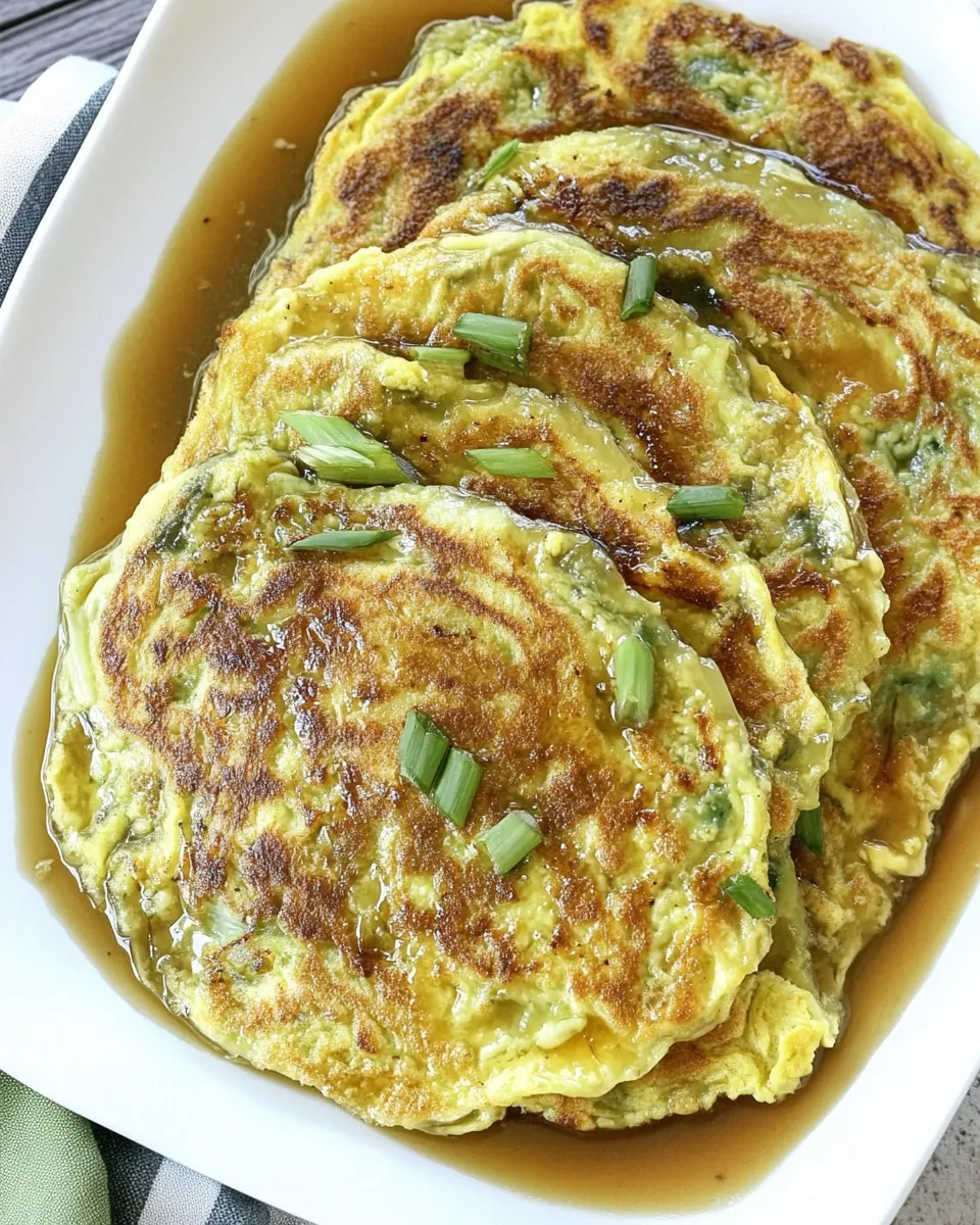 Delicious Easy Egg Foo Young and Gravy Recipe shot