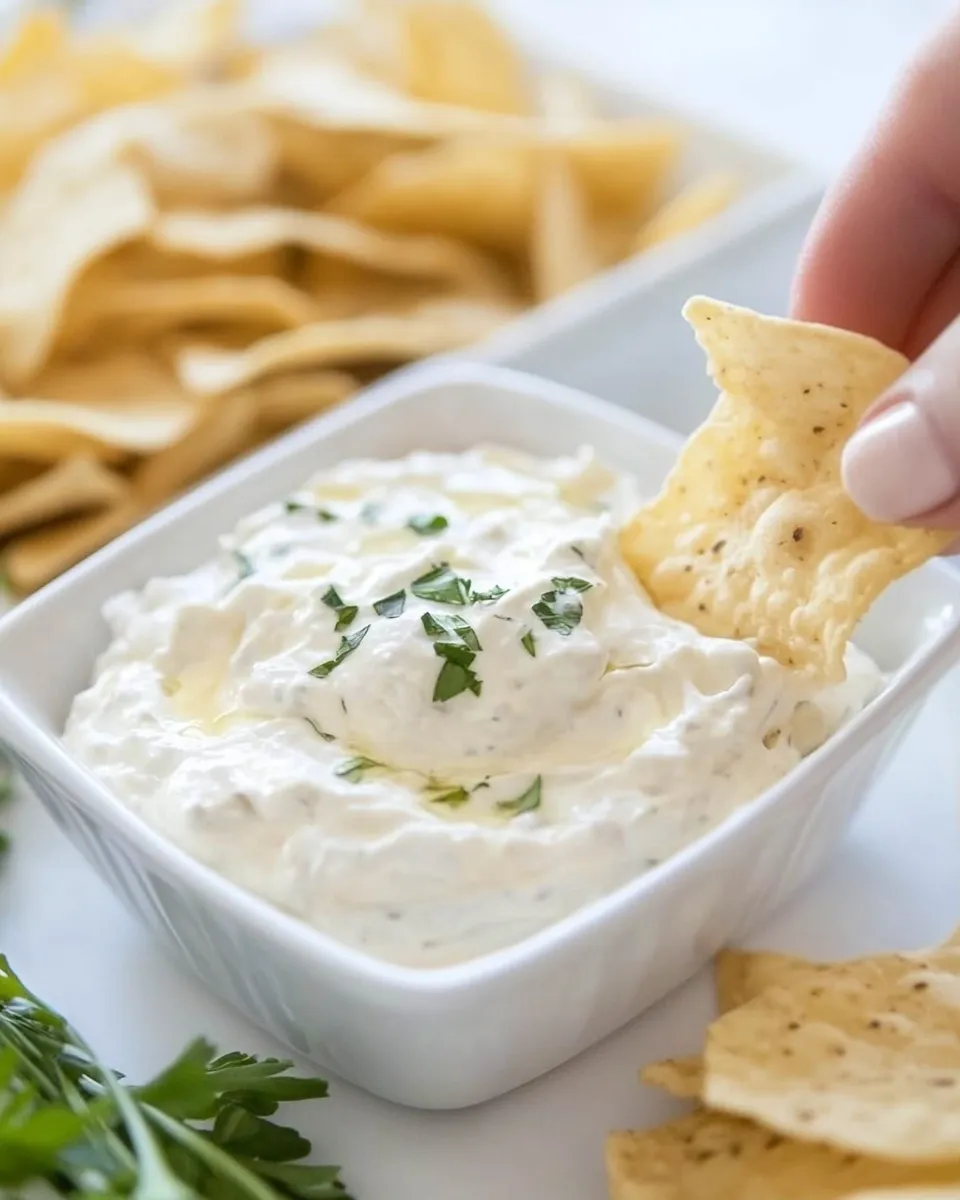 Quick Easy Homemade Chip Dip shot