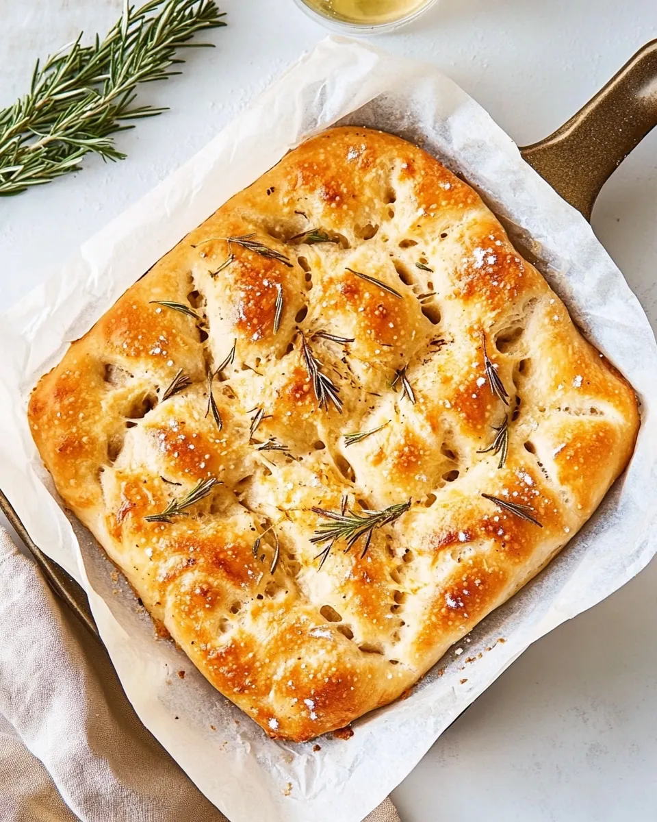 Quick Easy Homemade Focaccia shot