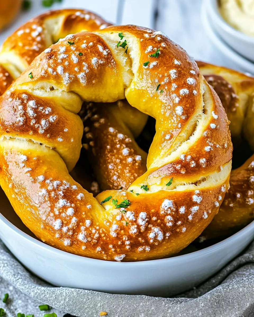 Quick Easy Homemade Soft Pretzels shot