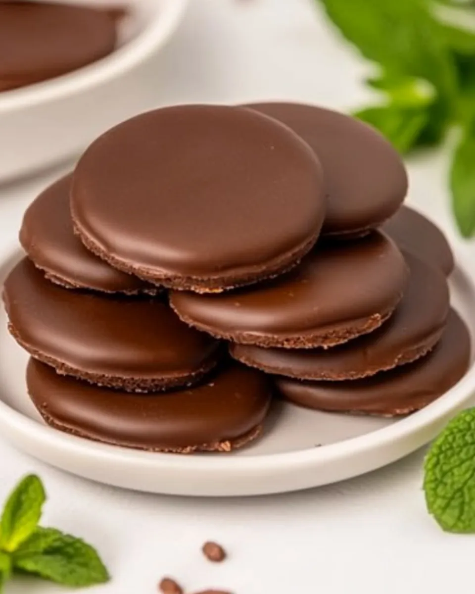 Quick Easy Homemade Thin Mint Cookies shot