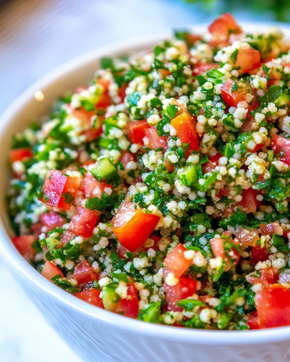 Healthy Easy Lebanese Tabbouleh Recipe dish photo