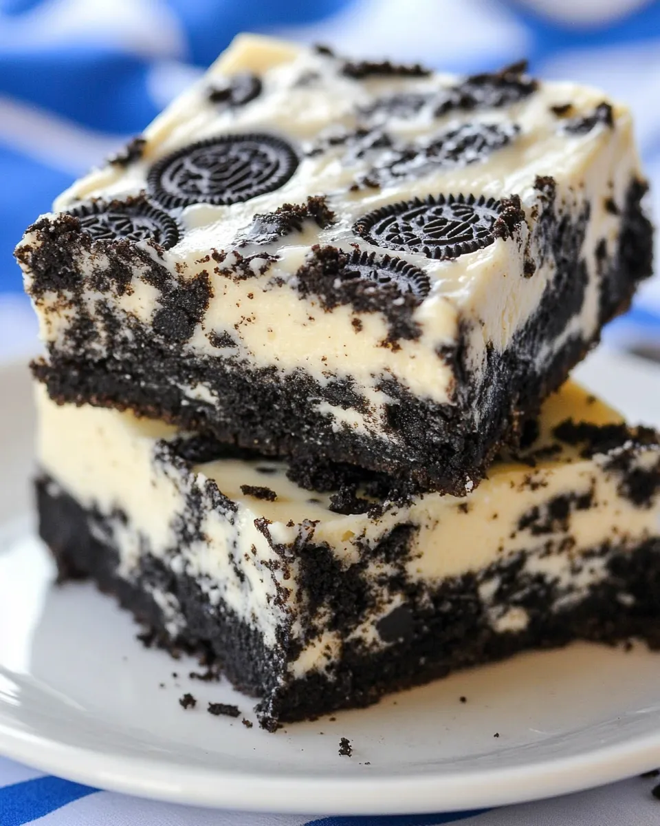 Classic Easy Oreo Cheesecake Bars dish photo