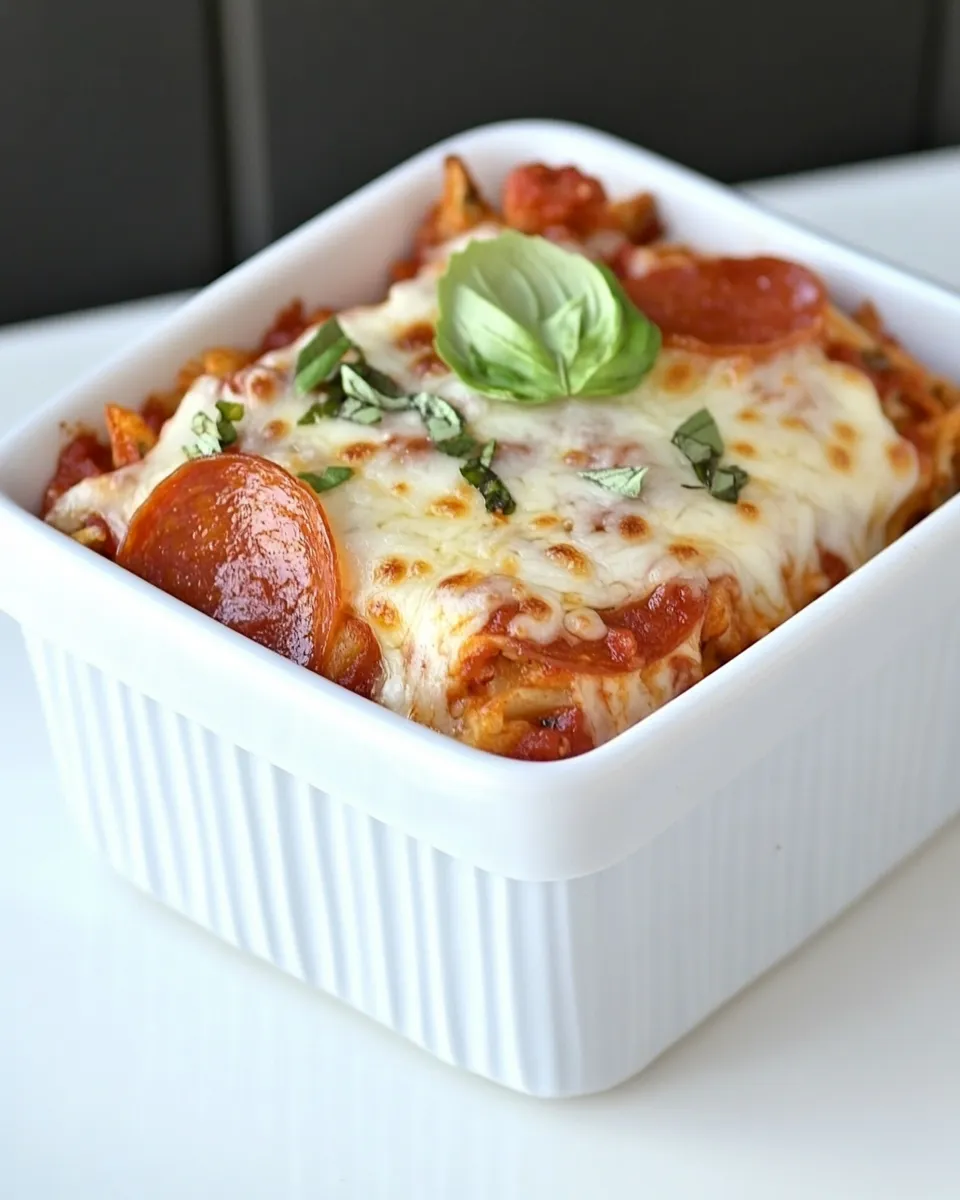 Delicious Easy Pizza Casserole shot