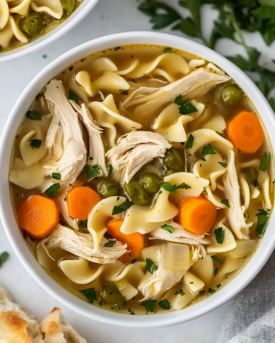 Delicious Easy Rotisserie Chicken Noodle Soup recipe photo