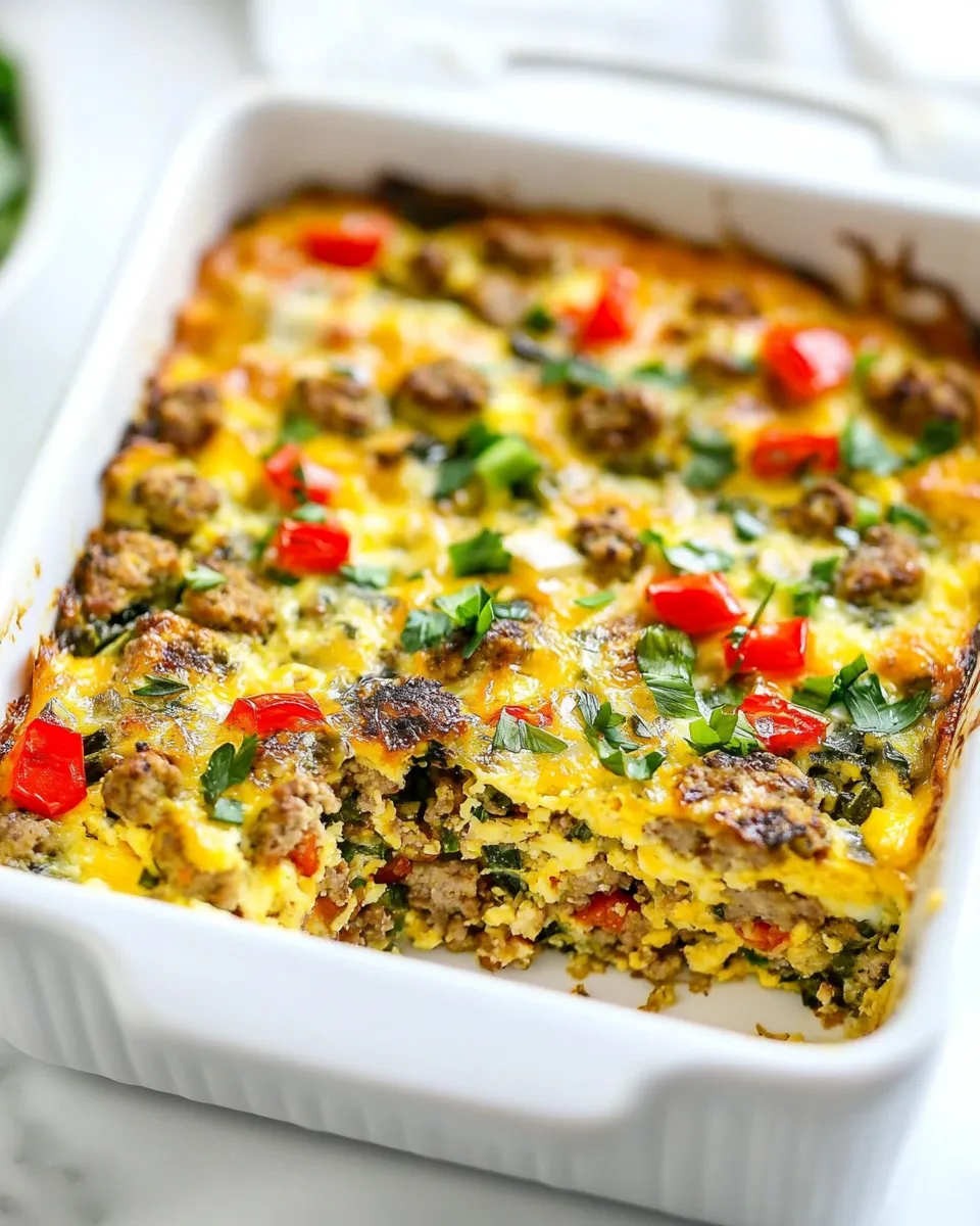 Homemade Easy Sausage and Veggie Egg Casserole photo