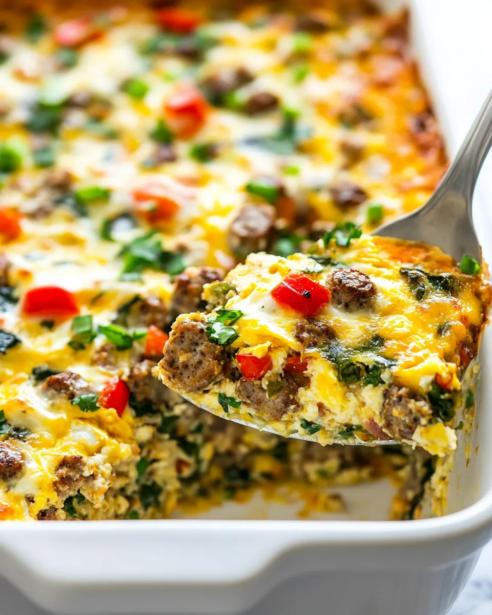 Classic Easy Sausage and Veggie Egg Casserole image