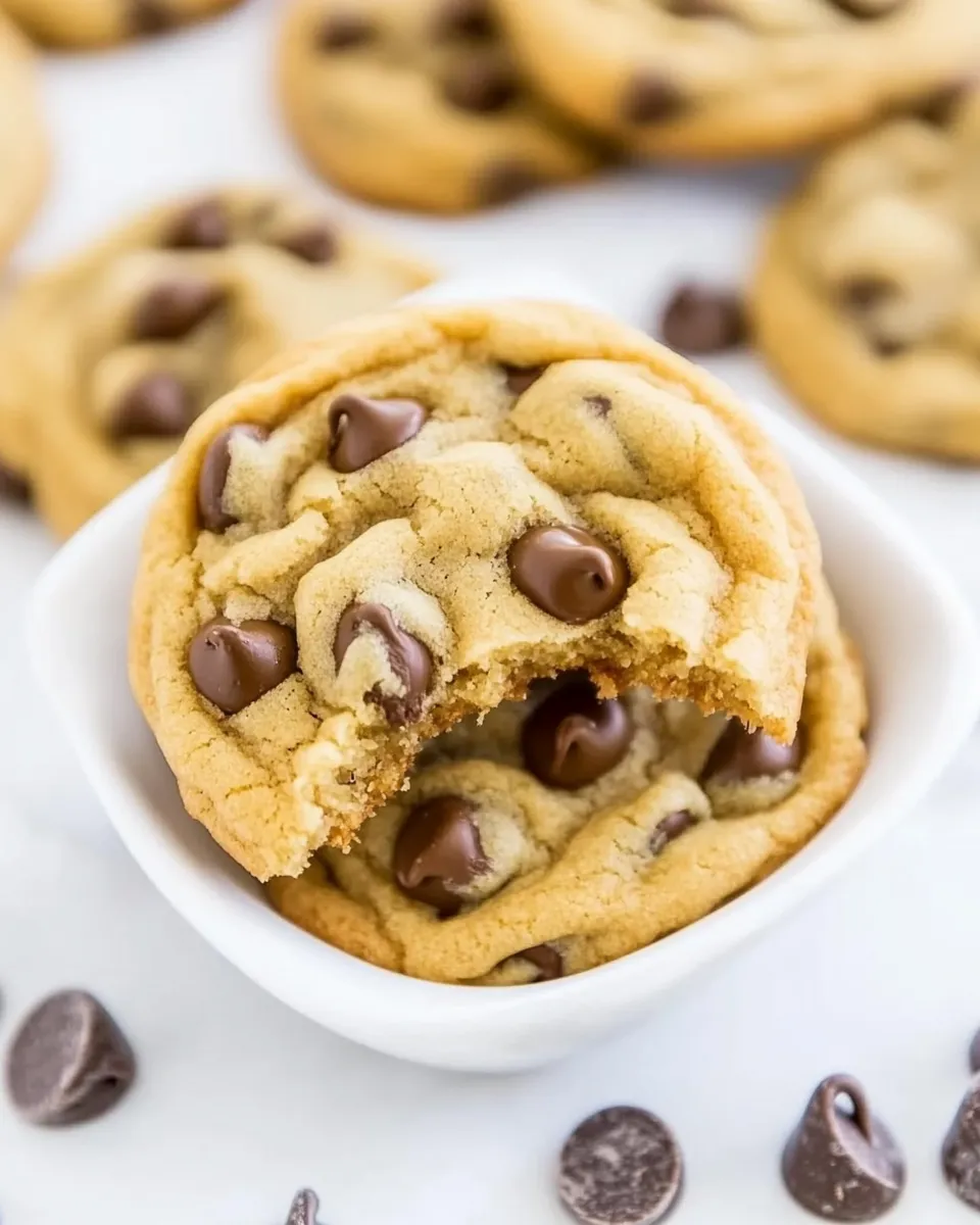 Delicious Easy Soft Chocolate Chip Cookies food shot