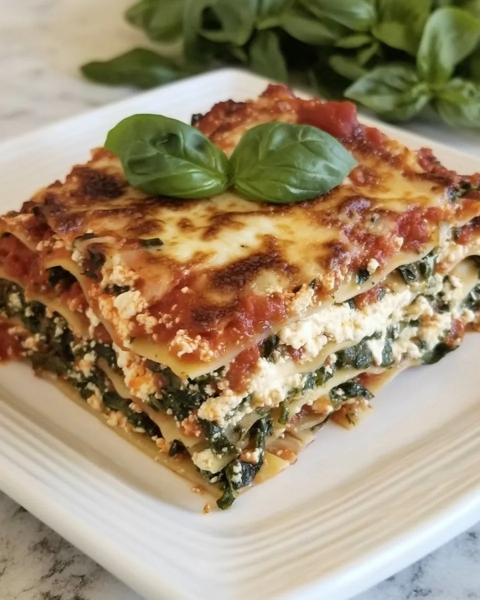 Quick Easy Spinach Lasagna shot
