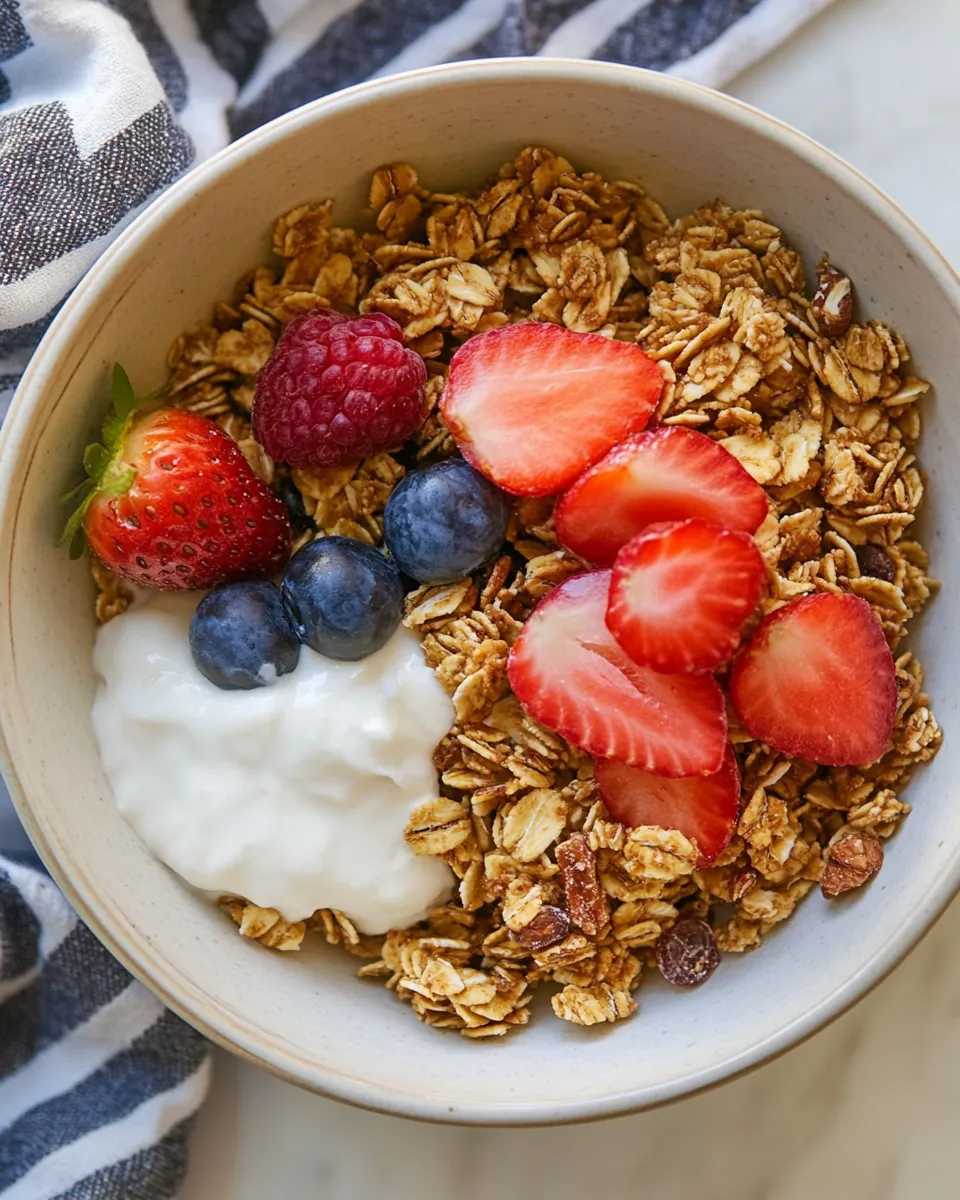 Quick Easy Stovetop Granola shot