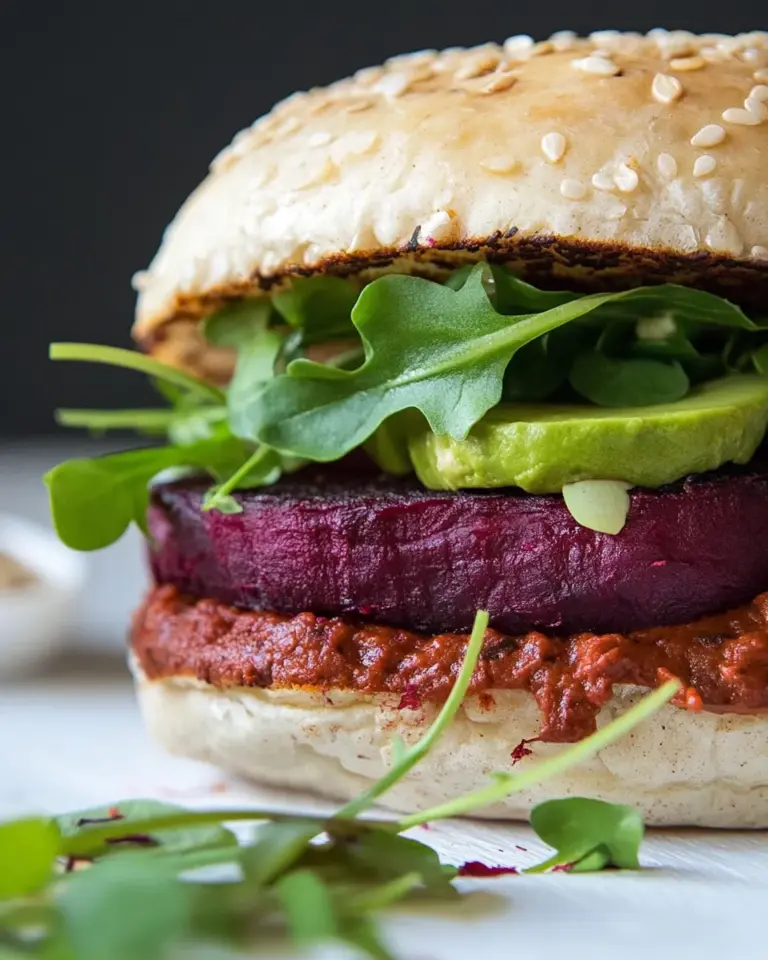 Homemade Easy Vegan Beet Burger photo