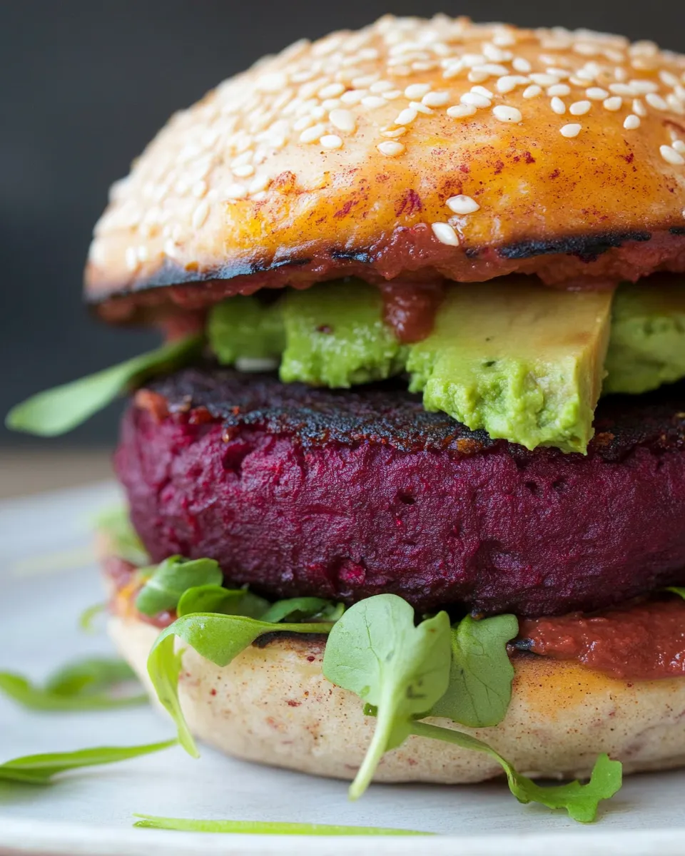 Delicious Easy Vegan Beet Burger image
