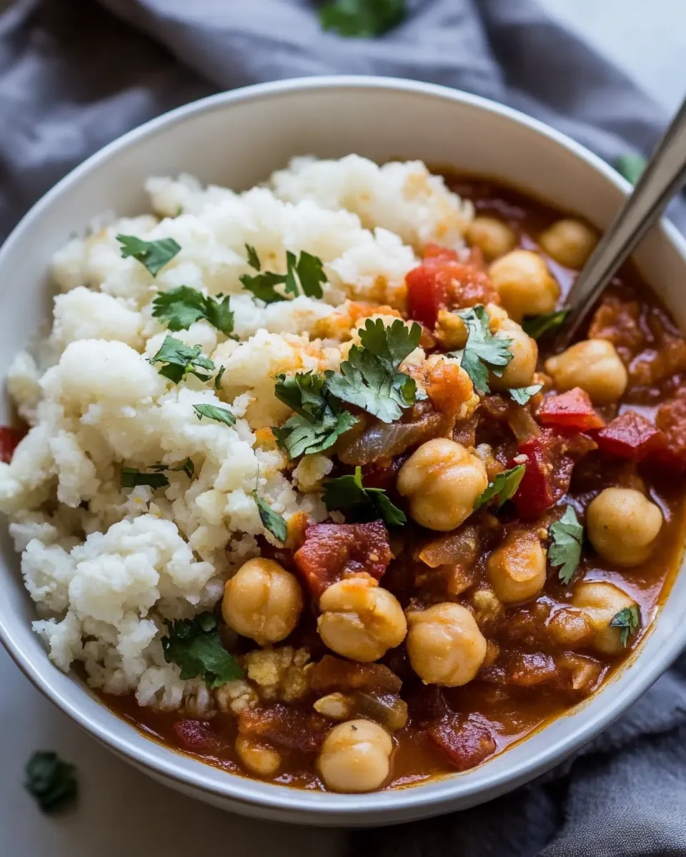 Homemade Easy Vegan Cauliflower Chickpea Curry photo