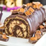Homemade Flourless Reeses Chocolate Cake Roll photo