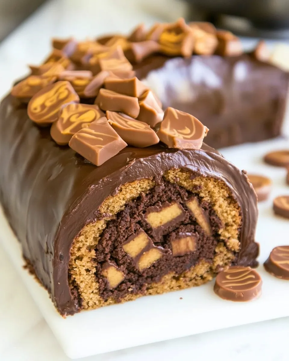 Classic Flourless Reeses Chocolate Cake Roll image