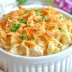 Delicious French Onion Chicken Noodle Casserole recipe image