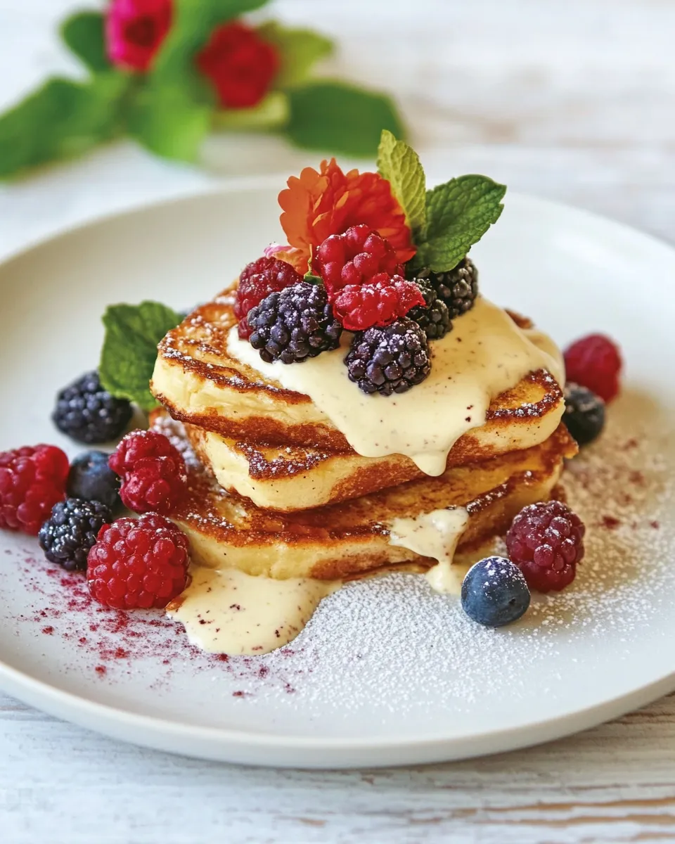 Easy French Toast with Cream Sauce & Berries recipe photo