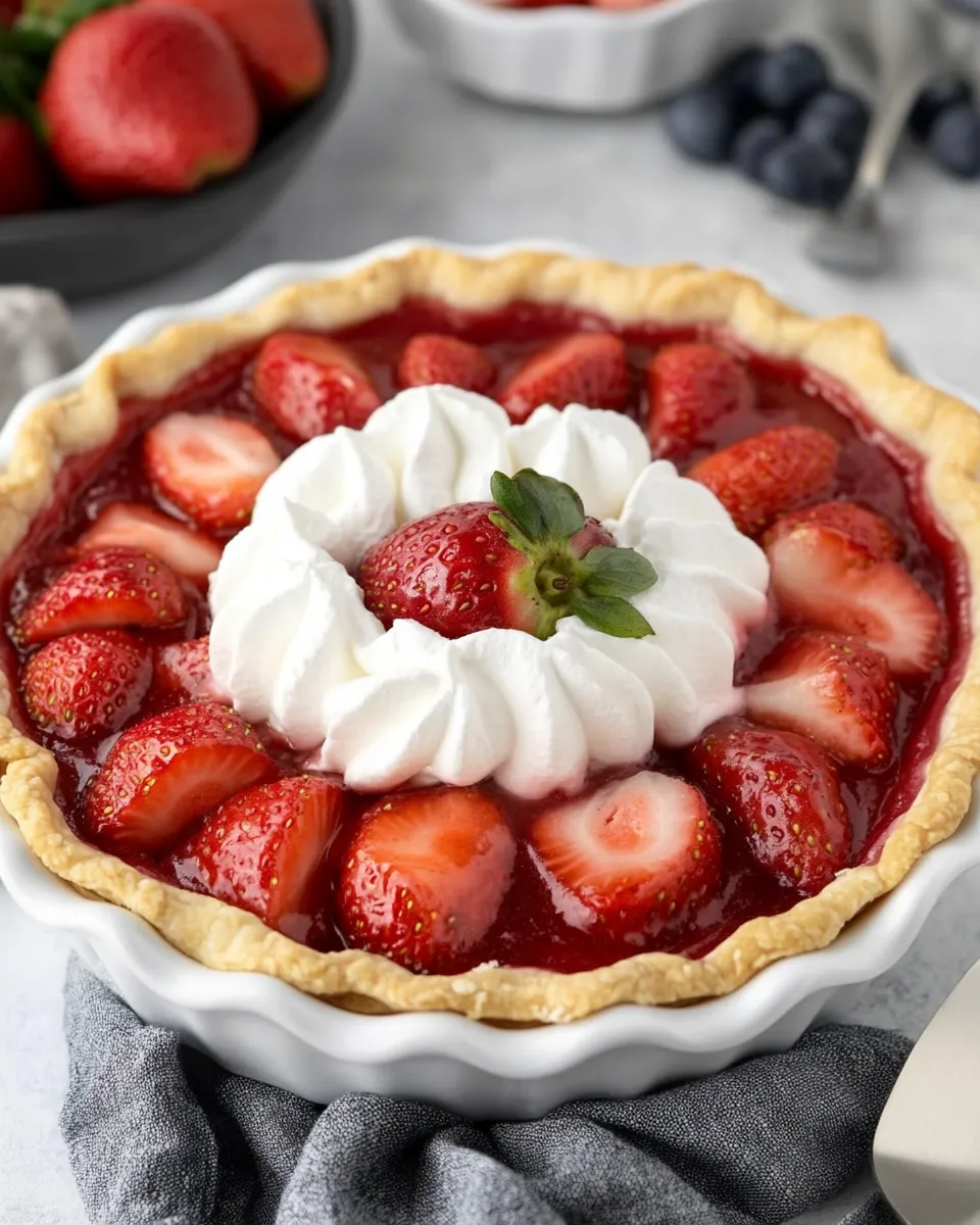 Easy Fresh Strawberry Pie Recipe recipe photo