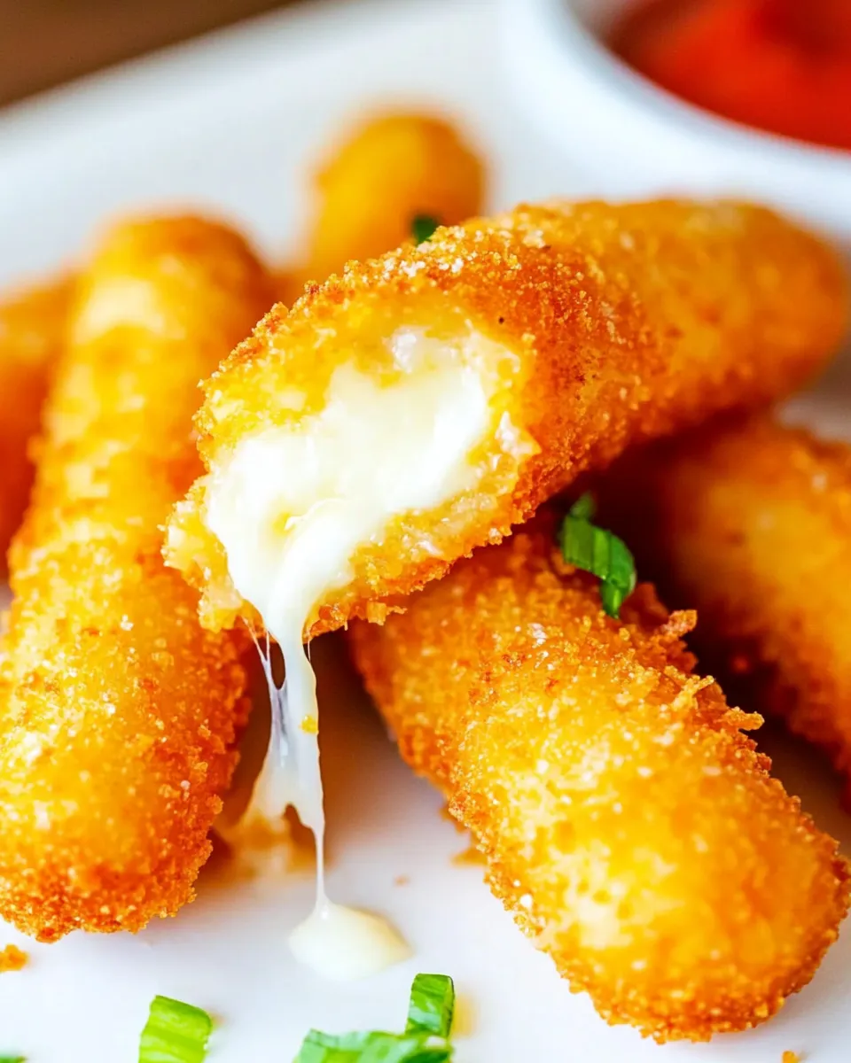 Easy Fried Mozzarella Cheese Sticks recipe photo