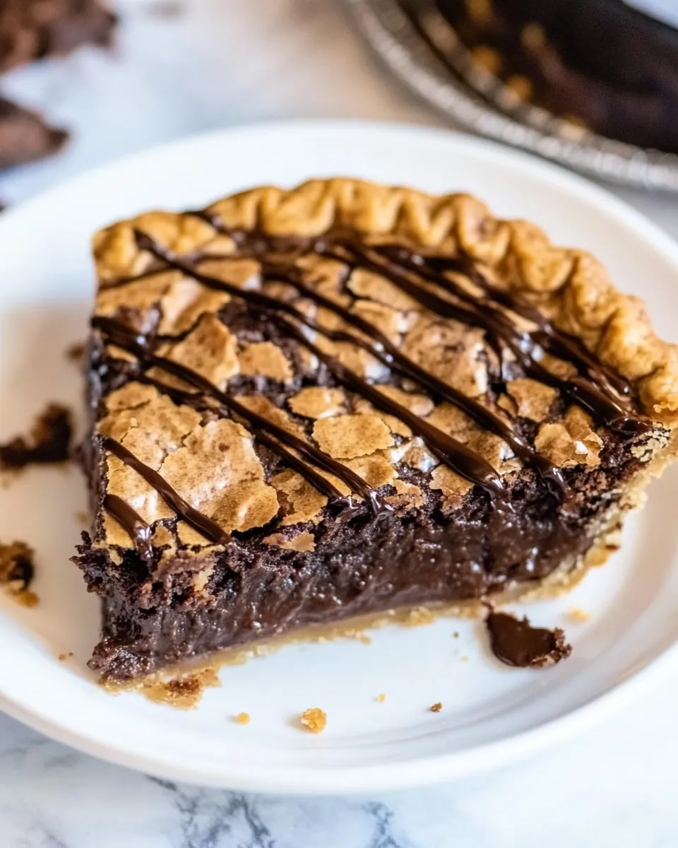 Homemade Fudge Brownie Pie photo