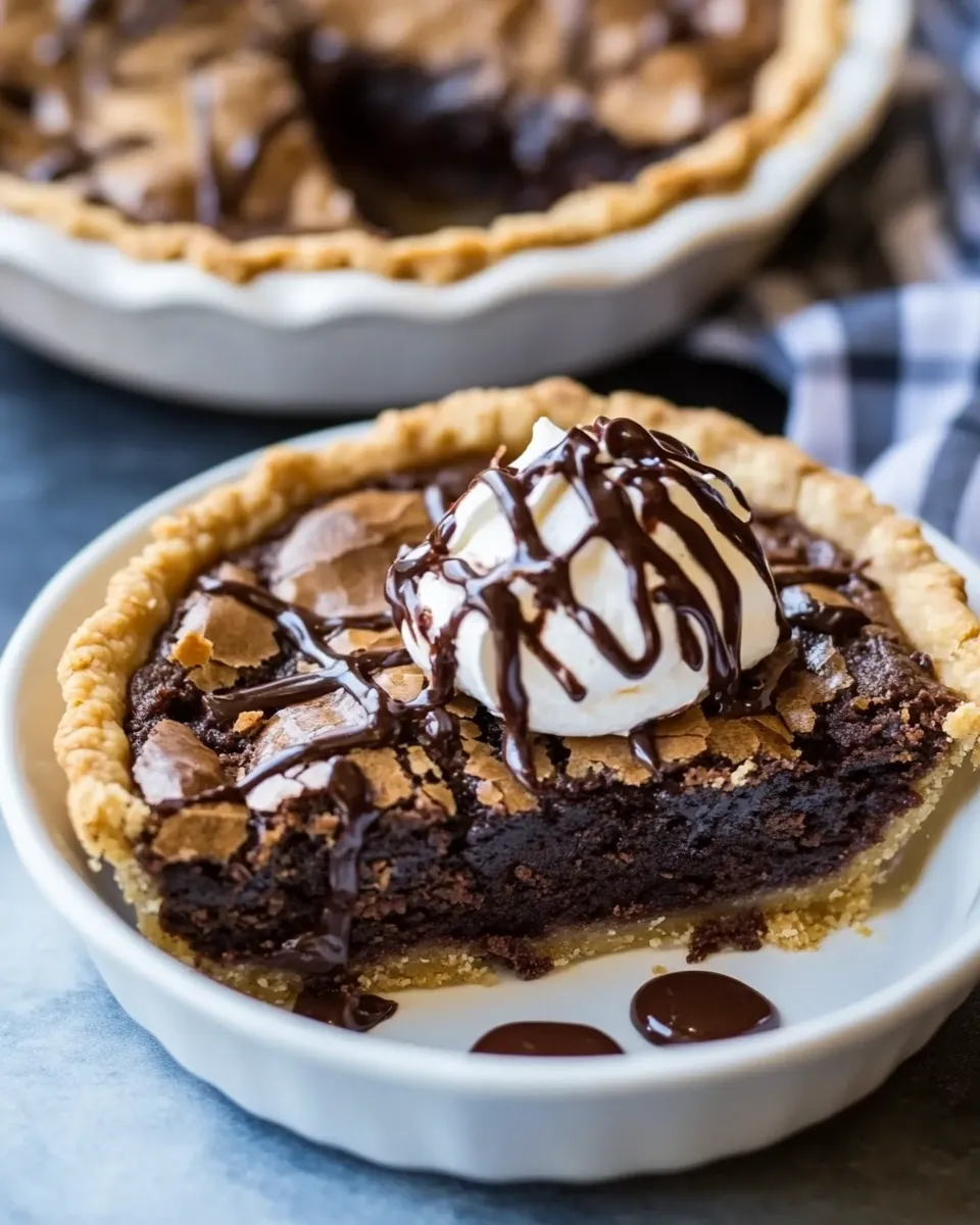 Easy Fudge Brownie Pie recipe photo