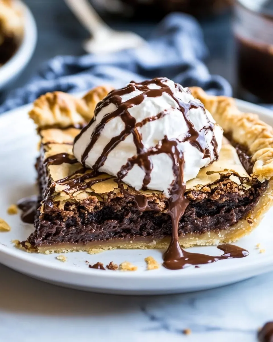 Delicious Fudge Brownie Pie shot