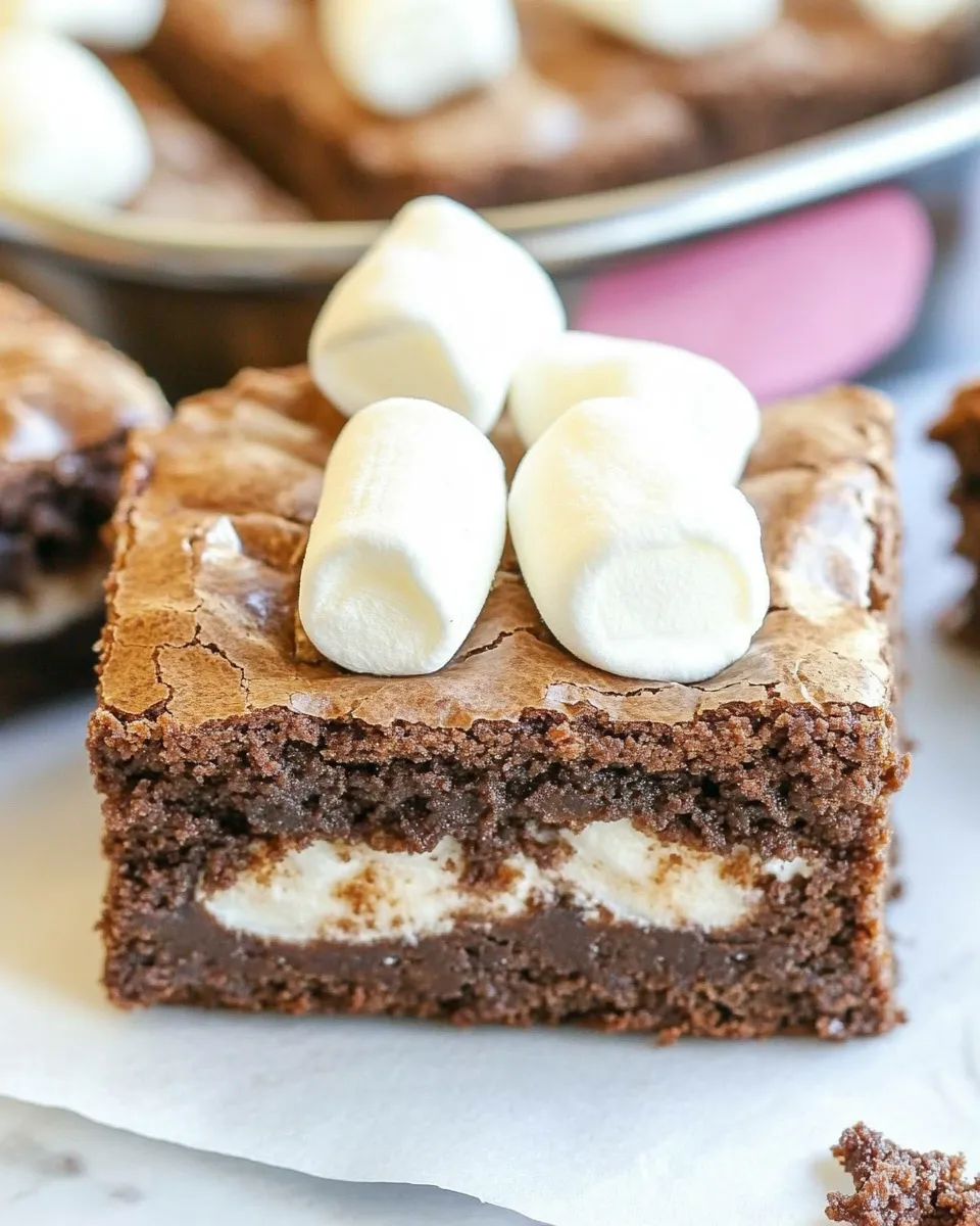 Delicious Fudgy Marshmallow Brownies shot