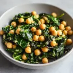 Homemade Garlic Braised Greens and Chickpea Salad photo